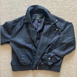 Wild fable faux moto leather jacket, never worn, large
